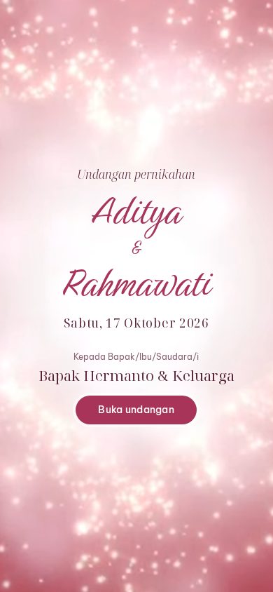 Contoh undangan pernikahan tema Binar