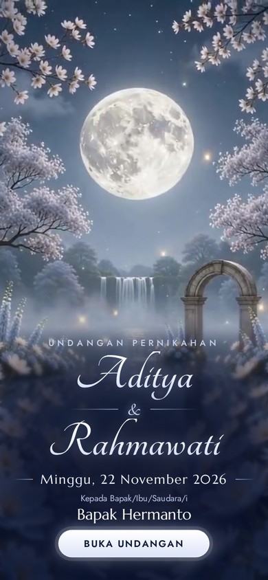 Contoh undangan pernikahan tema Candrika
