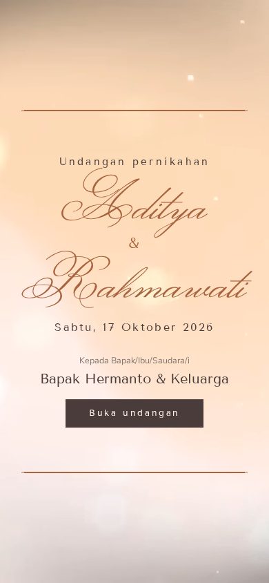 Contoh undangan pernikahan tema Fajar