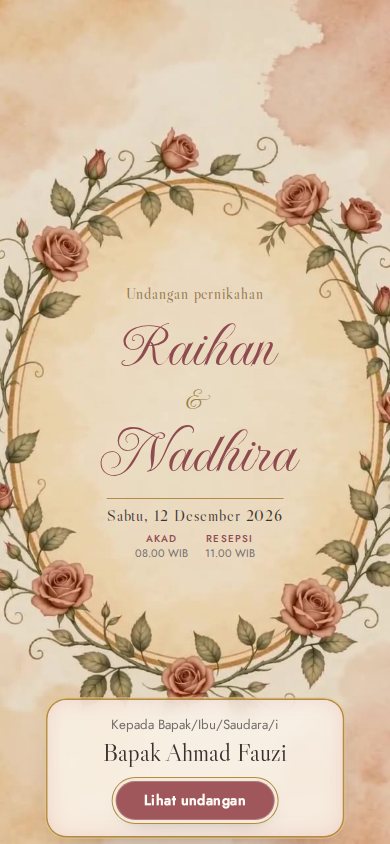 Contoh undangan pernikahan tema Forevermore