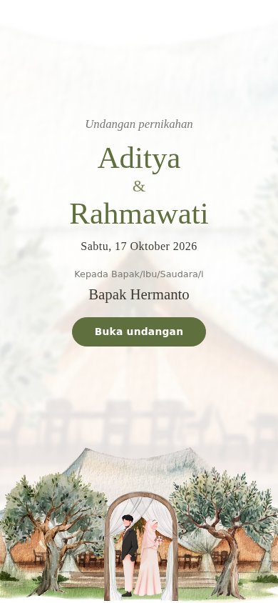 Contoh undangan pernikahan tema Graha