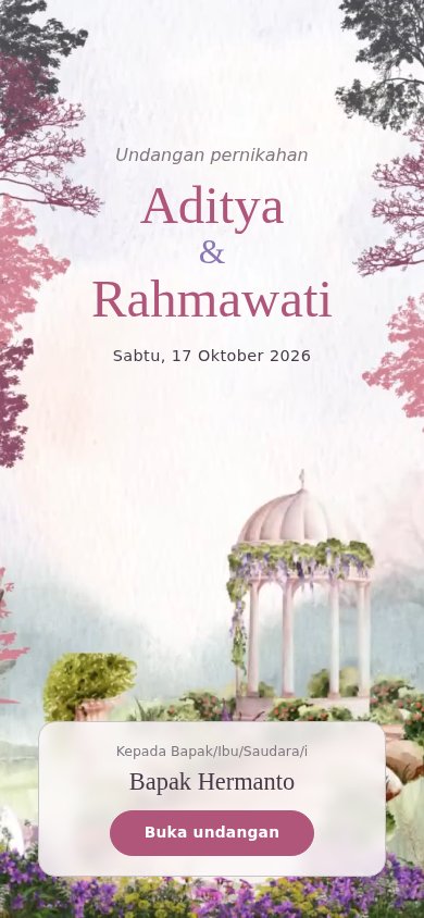 Contoh undangan pernikahan tema Kirana