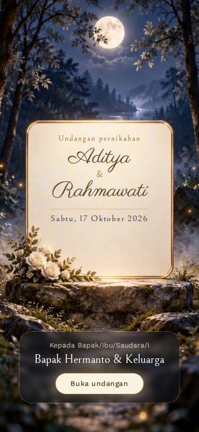 Contoh undangan pernikahan tema Kunang