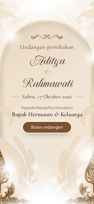 Contoh undangan pernikahan tema Laras