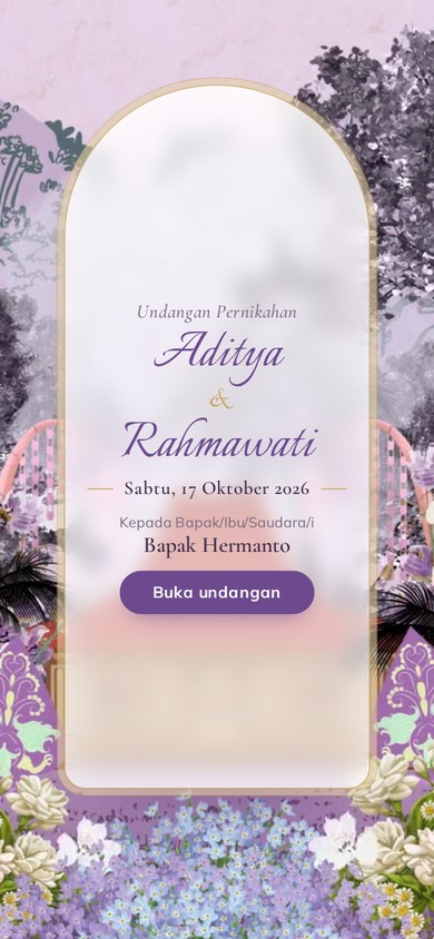 Contoh undangan pernikahan tema Nirwana