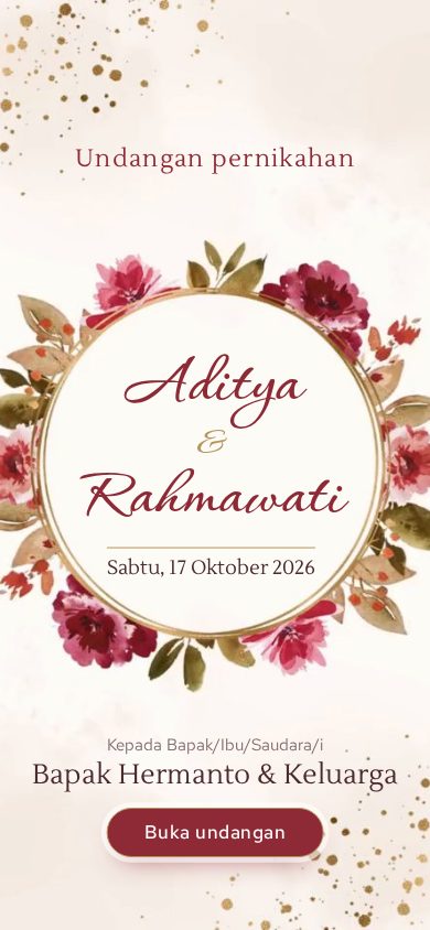 Contoh undangan pernikahan tema Purnama
