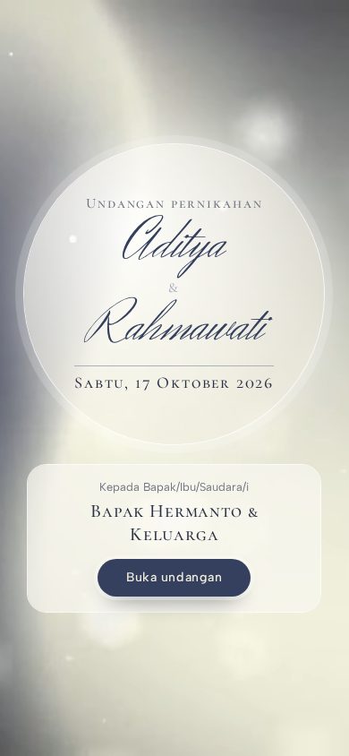 Contoh undangan pernikahan tema Rembulan