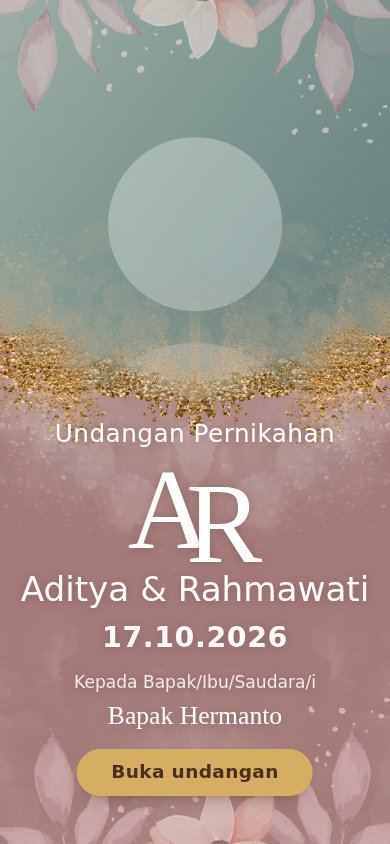 Contoh undangan pernikahan tema Rona