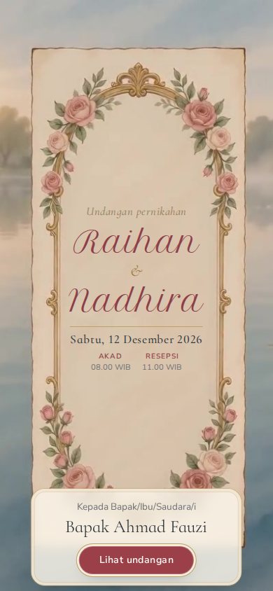 Contoh undangan pernikahan tema Sailaway