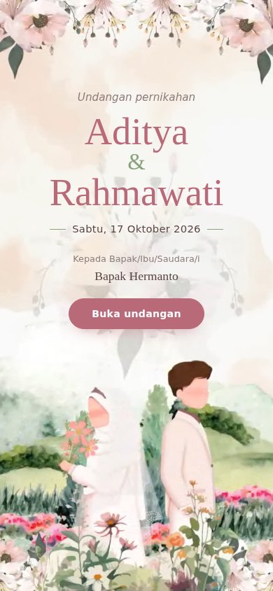 Contoh undangan pernikahan tema Sakinah