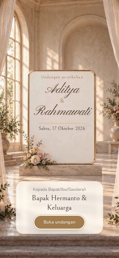Contoh undangan pernikahan tema Selasar