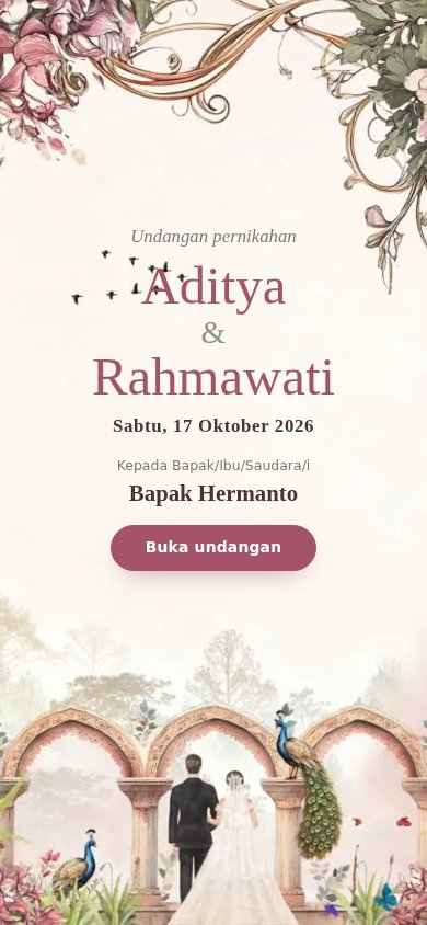 Contoh undangan pernikahan tema Serambi