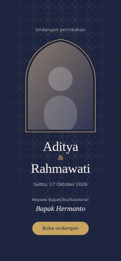 Contoh undangan pernikahan tema Wastra