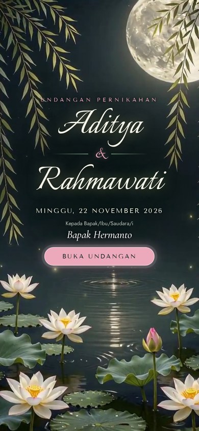 Contoh undangan pernikahan tema Willowmere