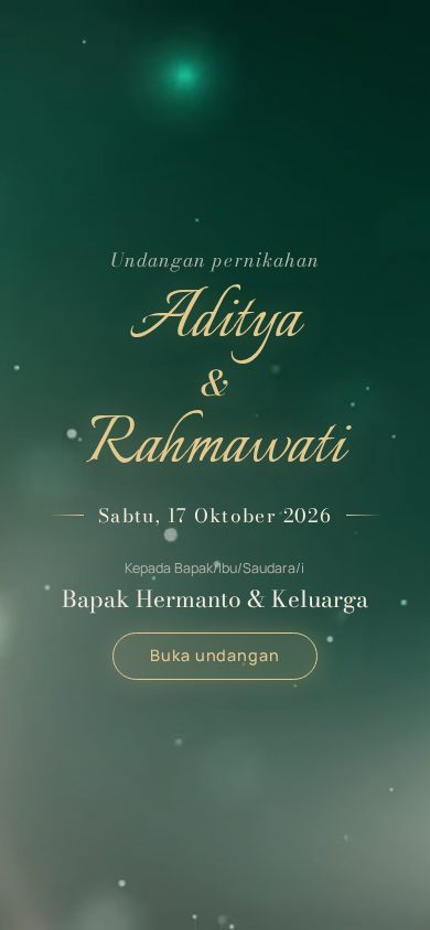 Contoh undangan pernikahan tema Zamrud